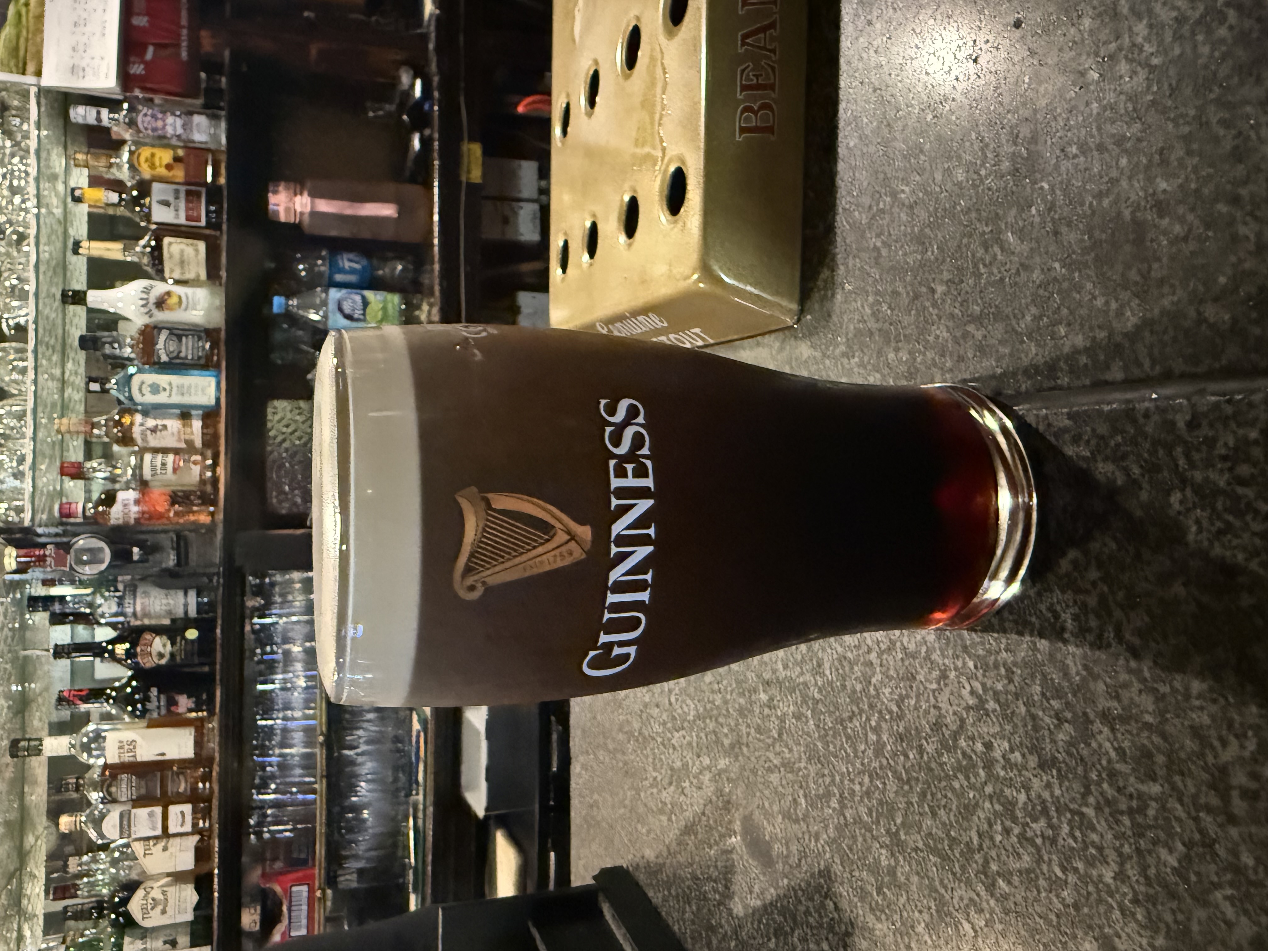 A pint of guinness