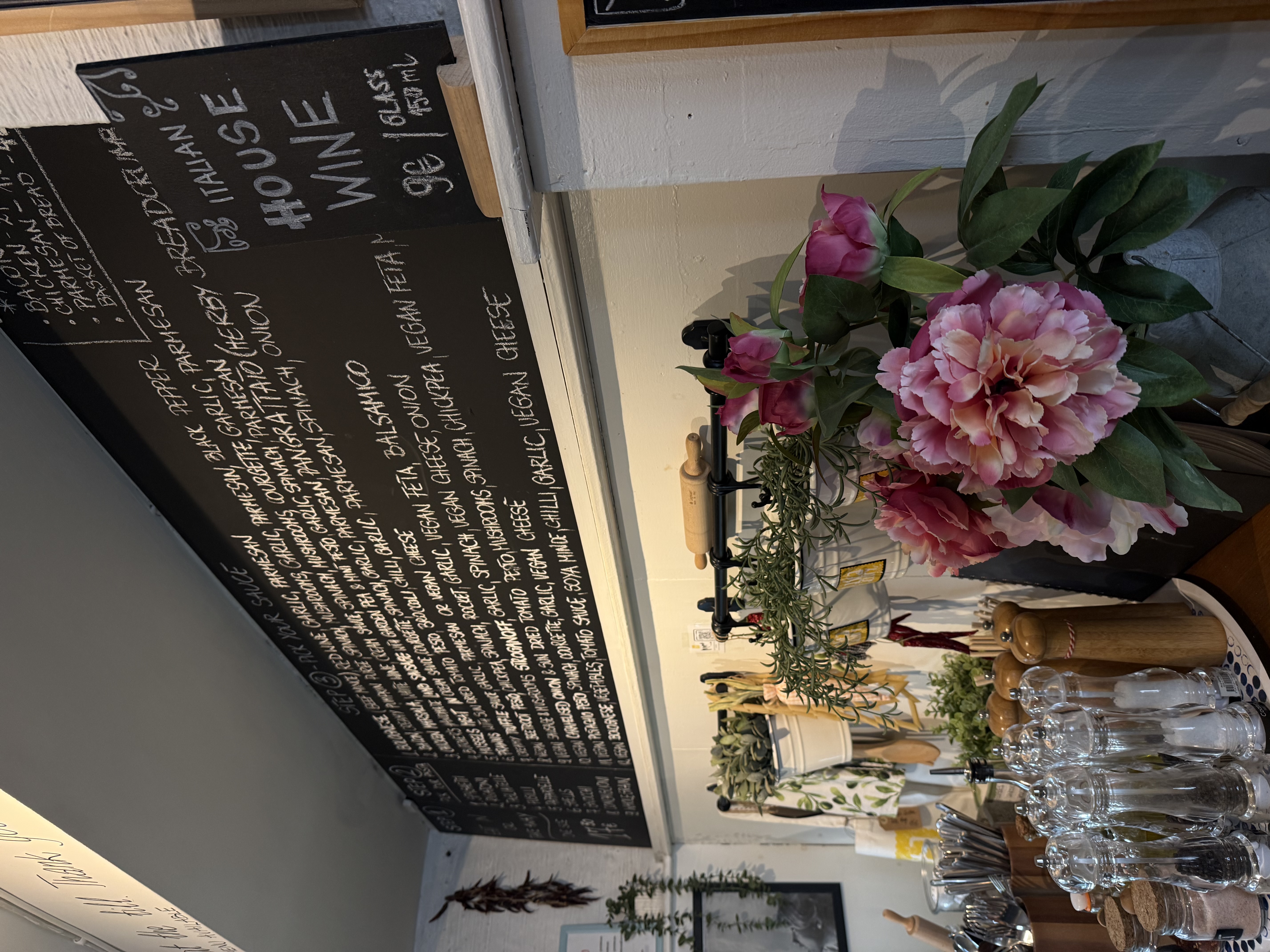 chalkboard menu